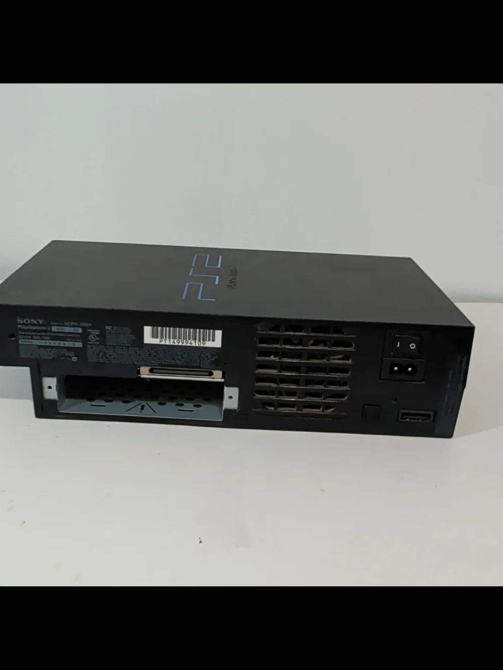 Sony PlayStation 2 Slim Black Console with Blue PS2 Logo